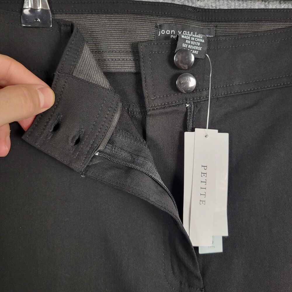 NWT JOAN VASS Black Comfort Waist Ankle Stretch Pants SIZE 16P 16 PETITE - Picture 6 of 11